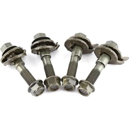4pcs/Set Adjustable Cam Bolt Camber Kit Cam Bolt 14mm Vehicles Steel Four Wheel Alignment Adjustable Camber Kit Cam Bolt