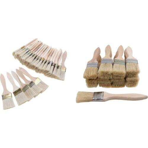 48 Pcs Paint Brushes and Chip Paint Brushes Paint Stains Varnishes Glues and Gesso, 24 Pcs 35mm & 24 Pcs 48 mm