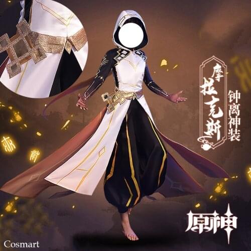 Anime Genshin Impact Zhongli Morax Game Suit Uniform Zhong Li Cosplay Costume Halloween Carnival Party Outfit For Men 2021 NEW