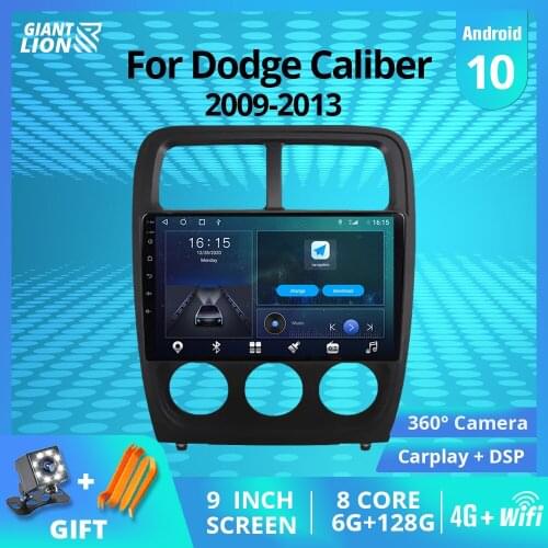 2DIN Android10.0 Car Radio For Dodge Caliber 2009-2013 GPS Navigation Stereo Receiver Auto Radio Car Video DSP Bluetooth Player