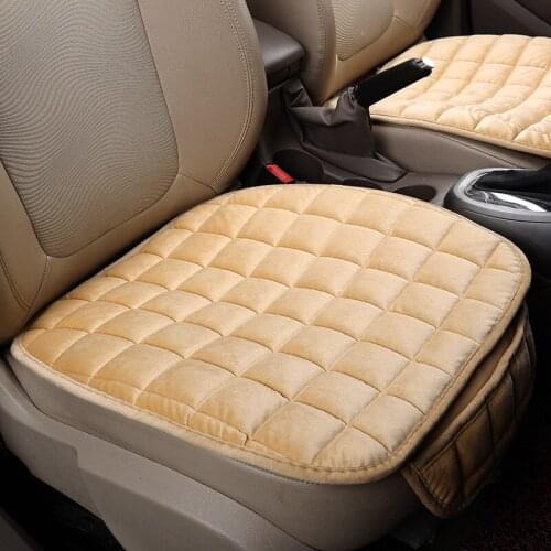 Car Seat Cover Front Rear Flocking Cloth Cushion Non Slide Auto Accessories Universa Seat Protector Mat Pad Keep Warm in Winter