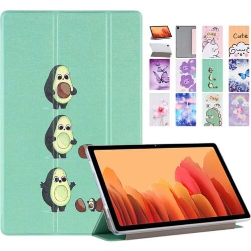 Cute Avocado Tablet Case for Samsung Galaxy Tab A7 2020 10 4 SM T500 T505 Soft TPU Back Protection Cover for Samsung Tab A7 Case