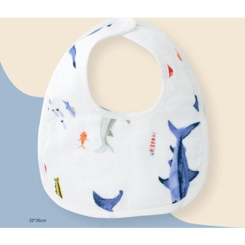 Baby Saliva Towels Bibs High-end Fashion Cotton New Maternal Infants Young Childrens Six-layer Gauze Newborn