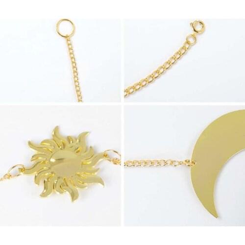 Moon Phase Garland Chains Celestial Boho Shining Wall Hanging Decor Home Office