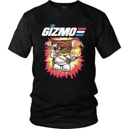 Gremlins T-shirt Men Streetwear T Shirts Short Sleeve Gizmo 80s Movie Mogwai Monster Tshirt 100% Cotton Tee Tops Clothes