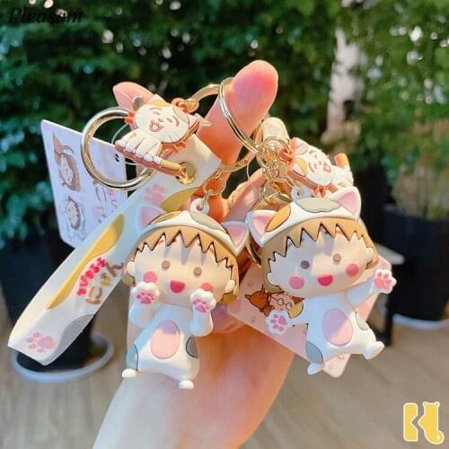 Classic Cherry Little Girl Keychain Cartoon Cute Creative Car Bag Pendant Couple Gift Doll Wholesale