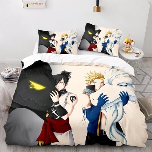 Fairy Tail Bedding Set Single Twin Full Queen King Size Fairy Tail Bed Set Childrens Kid Bedroom Duvetcover Sets 3D Print 016