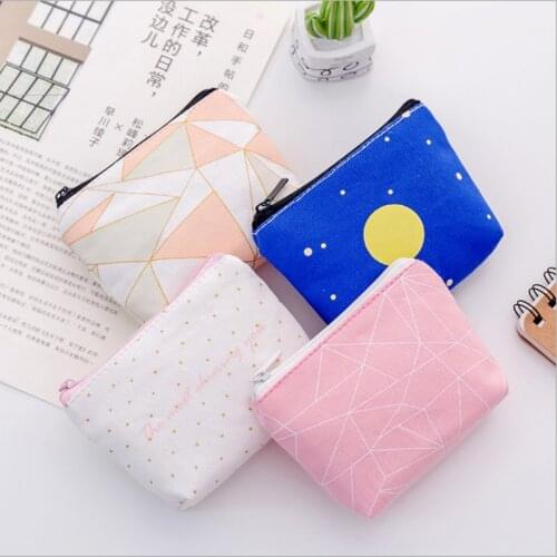 Womens wallet starry sky fabric wallet coin purse coin bag key case storage small wallet business card box student gift