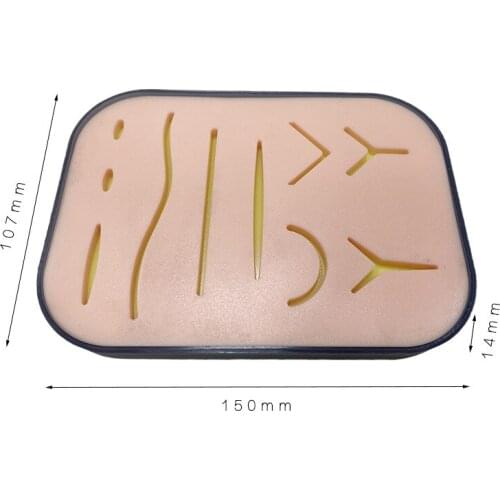 Multi-wound suture module medical students simulation practice stitching silicone skin