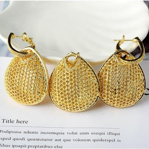 Fashion Jewelry 2020 Fashion New Jewelry For Women Earrings Pendent Romantic Sets For Wedding Party Anniversary Gift Trendy Sets