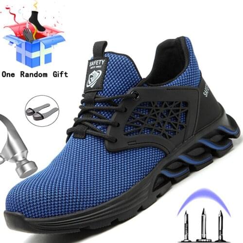 High Quality Safety Shoes Men Steel Toe Cap Work Shoes Men Boots Winter Work Sneakers Men Indestructible Work Safety Boots 45 46