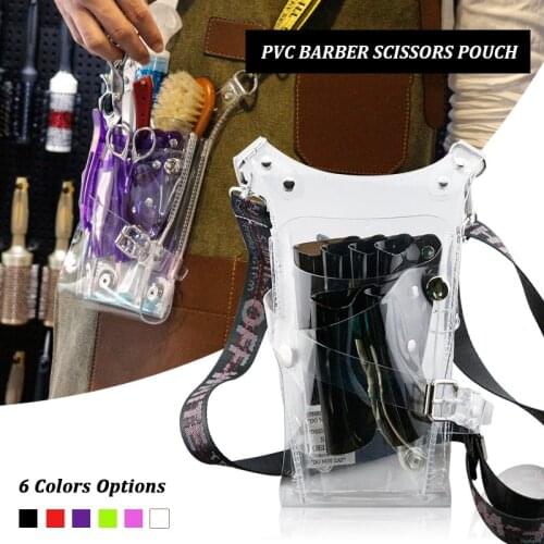 Mythus Waterproof PVC Transparent Cutting Scissor Barber Tools Bag Hairdresser Hair Scissors Bag Pouch Hairdressing Scissor Bag