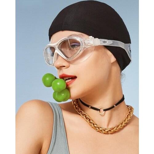 RTTAN goggles waterproof and fog proof HD large frame mens and womens swimming glasses professional diving cap cover