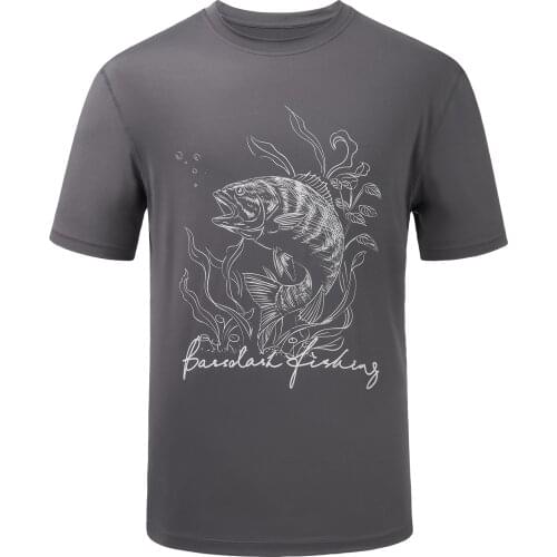 Bassdash Fish Shirts For Men UPF 50+ Funny Short Sleeve Bass Redfish Fishing Shirt FS16M