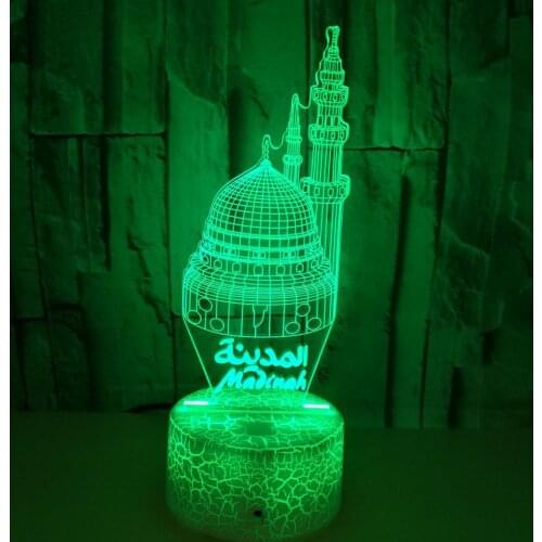 Building 3d Led Night Light Colorful Touch Remote Control Night Lamp Visual Atmosphere Illusion Small Table Lamp