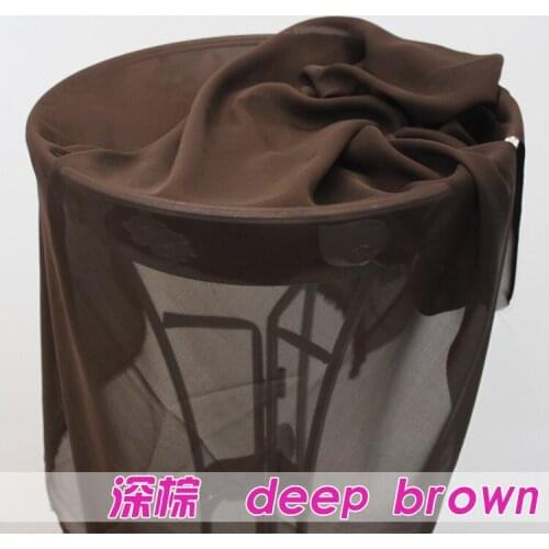 Deep Brown Chiffon Fabric Sheer Bridal Wedding Dress Lining Fabric Skirt 60" Wide 5 Yards Per lot Free Shipping
