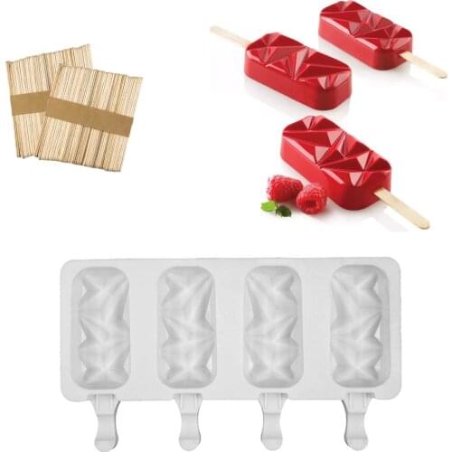 Ice Cream Makers Mould Ice Cream Silicone Mold DIY Popsicle Making Tool Practical Popsicle Mold Creative Non-stick Portable