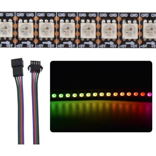 10M WS2813(Dual-signal wires,Better than WS2812B strip) 144LEDs/m DC5V RGB led pixel strip,waterproof/NON-waterproof,Black white