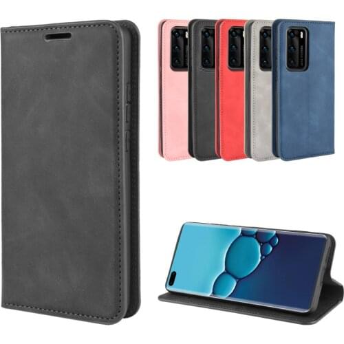 10pcs/lot Automatic Magnetic Wallet Flip Case For Huawei Mate 30 Lite Honor 20 Nova 5i P40 Pro 5T 5Z 6SE 7i TPU in inner Cover