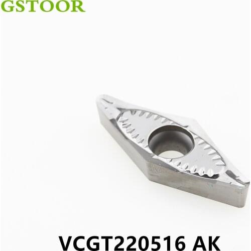 10PCS VCGT220516 AK GH01 VCGT220530 DR GH02 Carbide Inserts Turning Tool Parts For Aluminum Copper Lathe Cutter
