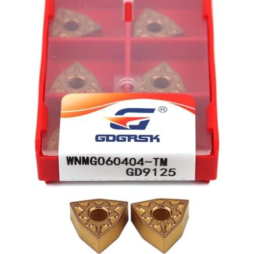 10pcs WNMG060404 WNMG 060408 TM GD9125 High Quality Carbide Blade CNC Lathe Turning Tool Cutting Insert Used For Machining Steel