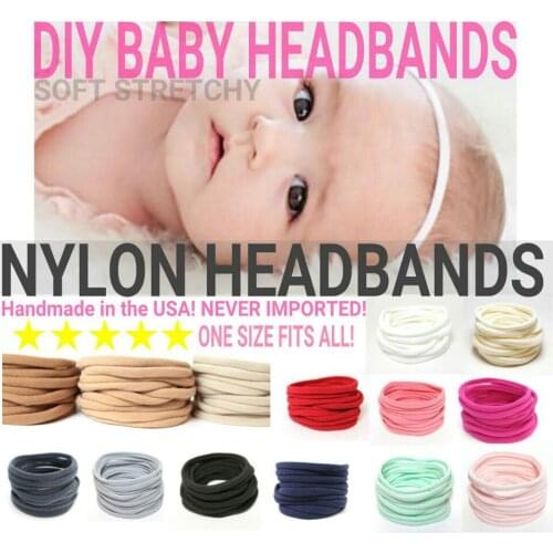 20pcs/set Baby Girl Boy Spandex Nylon Headband for Children Skinny Very Stretchy Non-Marking Headwear Nylon Elastic Head Band