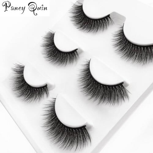 3 pairs/Set 3D Faux Mink Hair Soft Makeup False Eyelashes Fluffy Wispy Thick Lashes Handmade Lash Eye Tools Wholesale