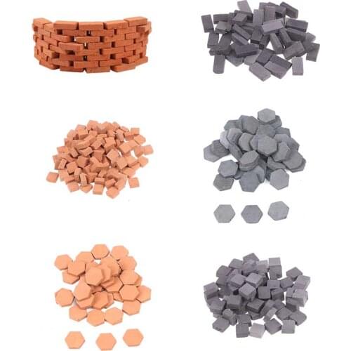 40/50/70/120PCS 1/16 Miniature DIY Durable Sand Table Diorama Landscape Kids Scenery Building Toy Modelling Simulation Brick