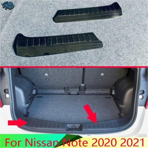 For Nissan Note 2020 2021 Car Accessories Stainless Steel Rear Trunk Scuff Plate Door Sill Cover Molding Garnish