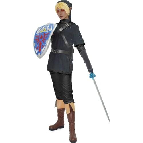 Anime Link Black Cosplay Costume Halloween Party Men Costume