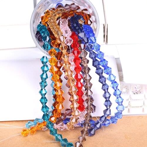 200pcs/lot Czech Glass Faceted Beaded 4mm Crystal Bicone Loose Bead For DIY Making Crafts Material Jewelry Accessories Wholesale