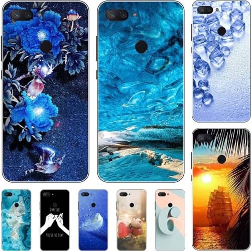 For Xiaomi Mi 8 Lite Mi 8X 8Lite Mi8Lite Cover Fashion Cool Cartoon Flower Capa Soft Silicone TPU Case