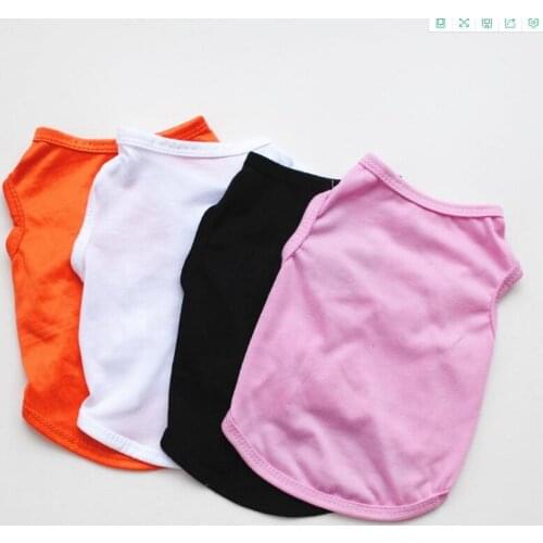 Pure Pet Vest Dog Clothing Summer Chihuahua Tshirt Cat Vest Solid Pink White Black Dog Shirt for Small Dogs Puppy Pet Supplies