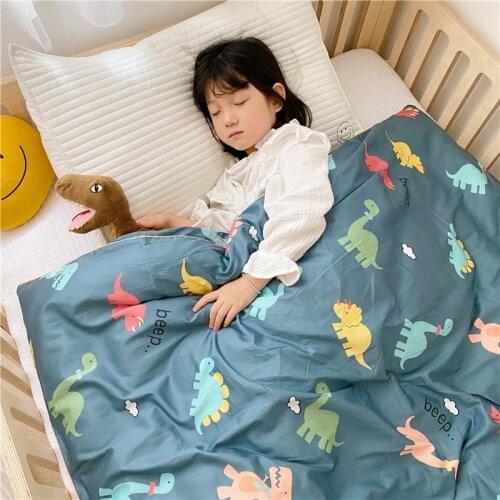 Kindergarten Cotton Cartoon Single Quilt Cover King Queen Size Bedclothes Blanket On The Bed Full 60 Single Dekbedovertrek Kids