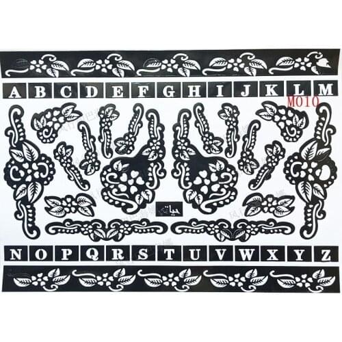 India Henna Temporary Tattoo Stencils For Hand Leg Arm Feet Body Art MPwell