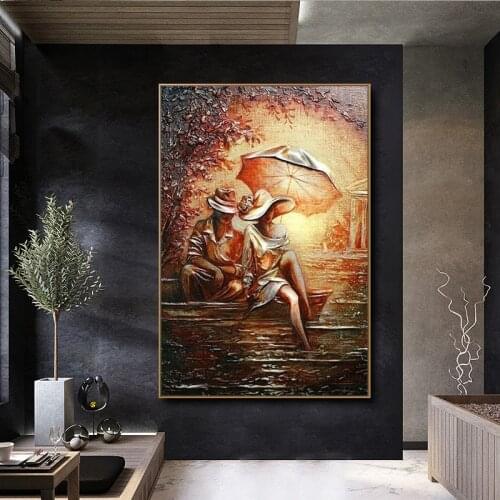 Movie Wonderful Romantic Love Couple Canvas Painting Home Interesting Art Mural Painting on Art Canvas Living Room Decoration