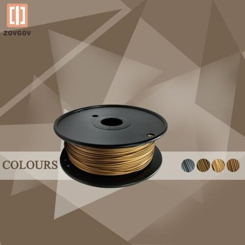Brass/Bronze/ Red Copper/ Aluminum /Metal Powder Filament ZOVGOV 3D Printing Material Extruder 1.75mm O.5KG Plastic FDM