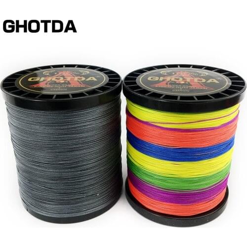GHOTDA 12Strands 1000M 500M 300M PE Braided Fishing Line Super Strong Multifilament Fishing Line All Size 0.8-10