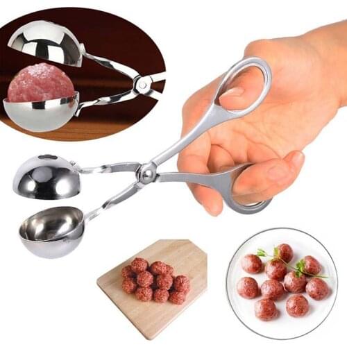 Kitchen Stainless Steel Scoop Meatball Maker Home Mould Clip Spoon Cooking Convenient Small Tool