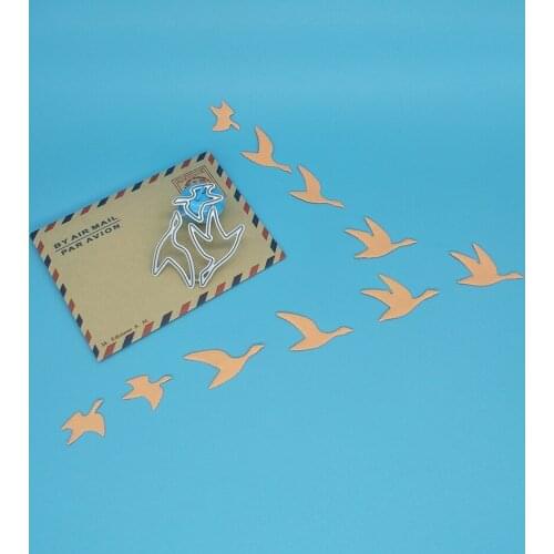 3 big geese migratory birds metal cutting mold, scrapbook, photo frame, photo album decoration, DIY, handmade artwork