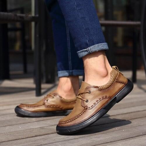 Mens Soft Leather Shoes 2021 New Fashion Lace-up Luxury Dress Shoes Winter Classic Casual Business Formal Shoes