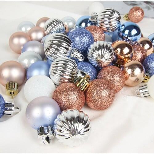 99 pcs/set 3cm Hanging Christmas Ball Gift Box Set Christmas Tree Decoration Ball Hanging Party Home Baubles Ball Props Ornament