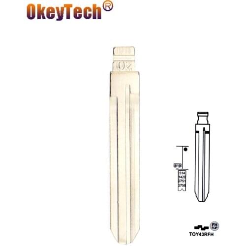 OkeyTech Type#02 KD Key Blade For Toyota Type Blade Universal Remotes Flip Blade Replacement Uncut Metal TOY43 Blank Key Blade