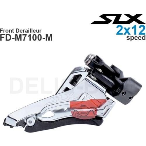 SHIMANO SLX 2x12 speed Front Derailleur FD-M7100-M - SIDE SWING - Clamp Band Mount - MTB parts Original