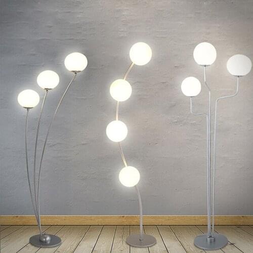 Nordic Glass Ball Floor Lamp Round The Living Room Sofa floor lamp