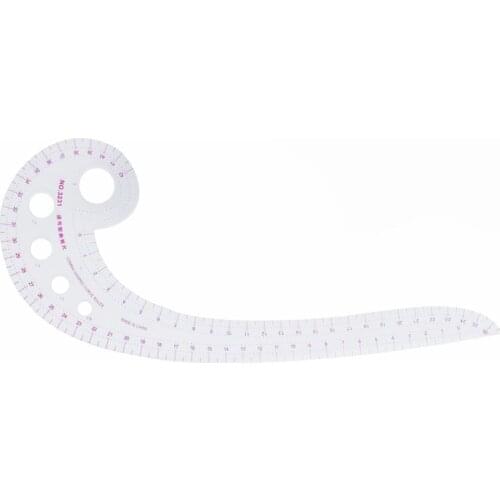 SODIAL(R) 11.8" Long Comma Shaped Plastic Transparent French Curve Ruler Spline