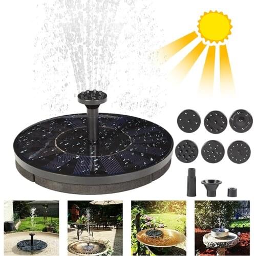 Solar Water Fountain Bird Bath Solar Powered Fountain Pond Pool Outdoor Garden Waterfall Fountain Patio Decor Lawn Decoration