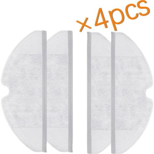 4pcs Roborock Parts Mop Cloths Suitable for Xiaomi Vacuum Cleaner Generation 2 Dry Wet Mopping Cleaning