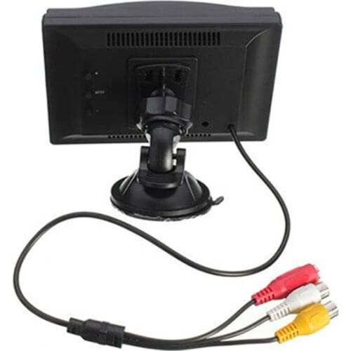 5 inch Car Reversing Monitor LCD High Definition Digital Screen 2 Way Video Input Auto Parking Rearview Camera