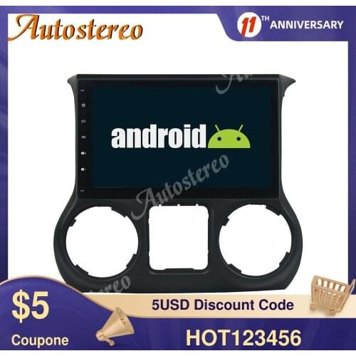 8 Core Android10 Car No DVD Player GPS Navigation For Jeep Wrangler 2013-2018 Multimedia Player Auto Radio Stereo Head Unit DSP